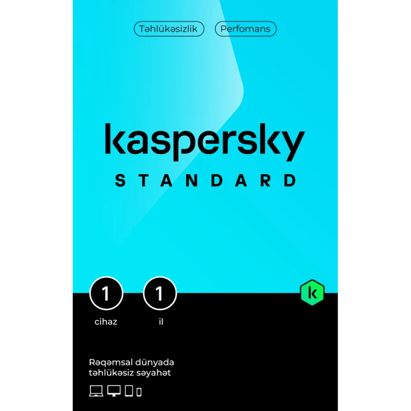 Antiviruslar Kaspersky Standart for PC 1P/1Y