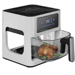 Аэрофритюрница Porodo Lifestyle Glass Pot White