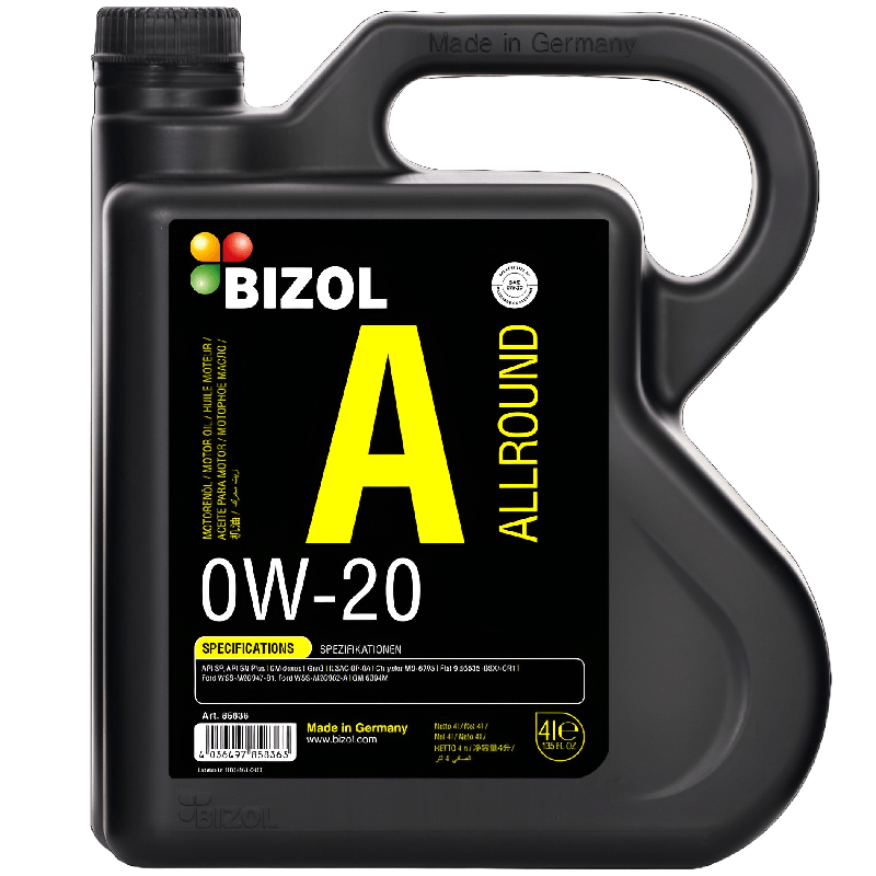 Mühərrik yağı Bizol Allround 0W-20 4 lt