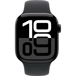 Смарт-часы Apple Watch Series 10 42mm Jet Black с черным спортивным ремешком S/M MWWE3QI/A