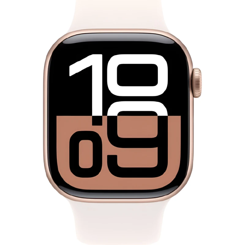 Смарт-часы Apple Watch Series 10 42mm Rose Gold с светло-розовым спортивным ремешком S/M MWWH3QI/A