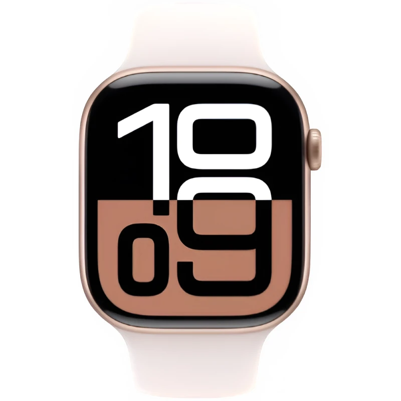 Смарт-часы Apple Watch Series 10 46mm Rose Gold с светло-розовым спортивным ремешком M/L MWWU3QI/A