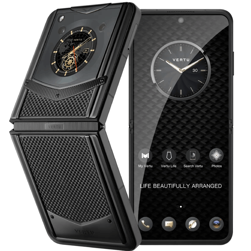 Смартфон Vertu Ironflip Carbon Texture Taffeta (CIF-T-HT-BK14-A-EU)
