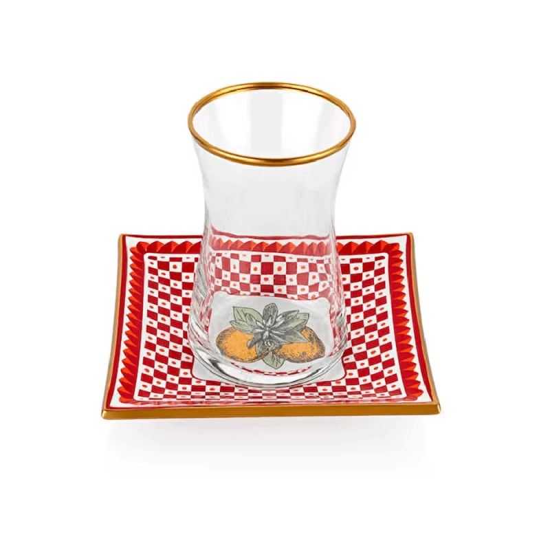 Çay üçün fincan dəsti Schafer Print Kare 8 parça  8699131836071