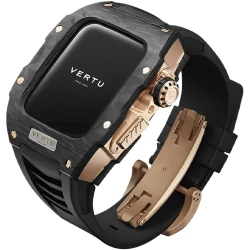Smart saatlar Vertu Watch H1 Stainless Steel RG Black Rubber (SW-BG-004-06-HW)