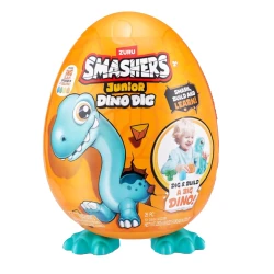 İnteraktiv və inkişaf etdirici oyunlar Zuru S001-Smashers Junior-Dino Dig-Series 1 Large Egg, 4Pcs, No inner, STD Color Assortment 193052057457