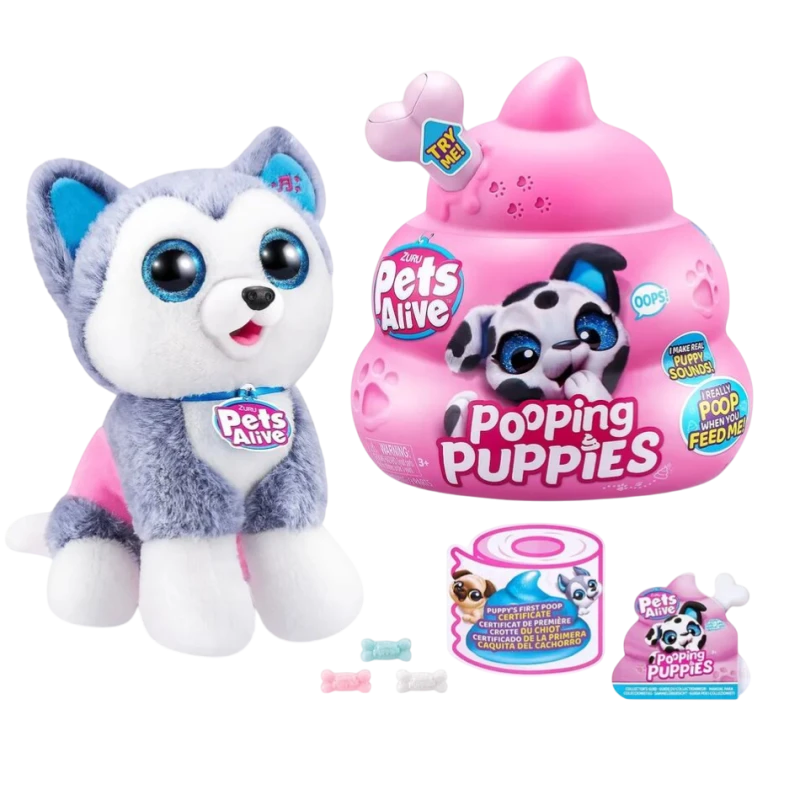 Oyuncaq Zuru S001 Pets Alive Pooping Puppies Series 1 Interactive Plush 193052050311