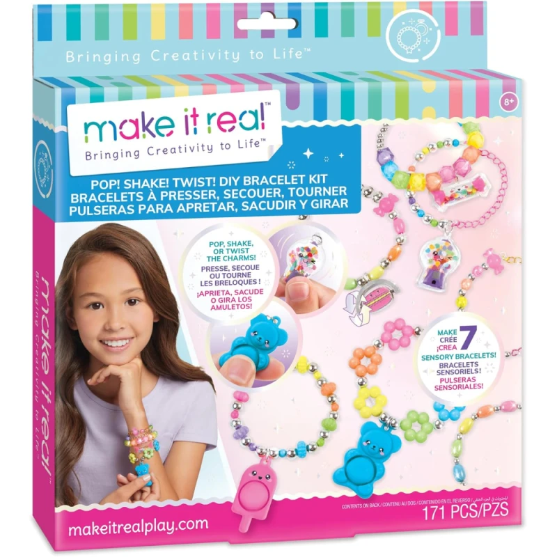 Yaradıcılıq dəsti Make it Real Pop! Shake! Twisty! Diy Bracelet Kit 1328MR / 695929013288