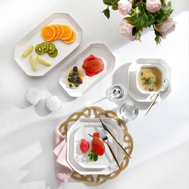 Serviz dəsti Schafer Graceful Bone 56 parça Qızılı 8699131809105