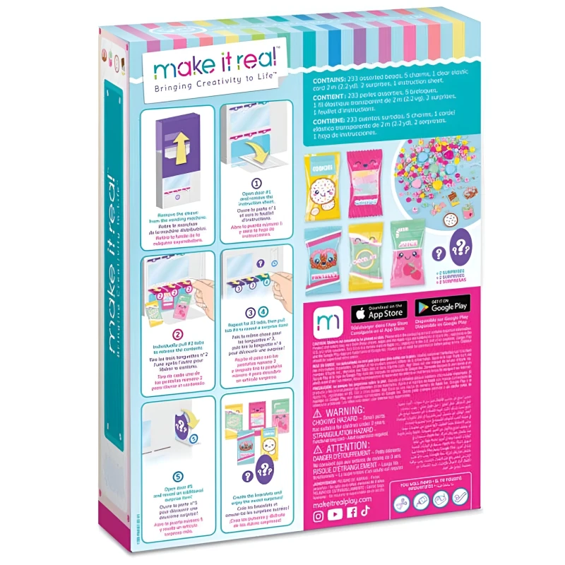 Yaradıcılıq dəsti Make it Real Snackers Bracelet DIY Jewelry Vending Machine  1709MR / 695929017095