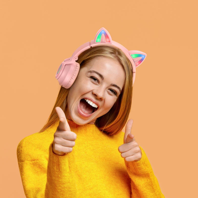 Qulaqlıq Borofone BO18 Cat Ear Pink
