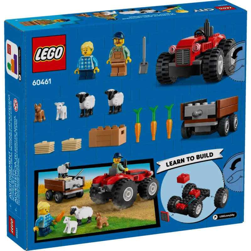 LEGO Constructor City Red Farm Tractor With Trailer and Sheep 60461 / 5702017812618