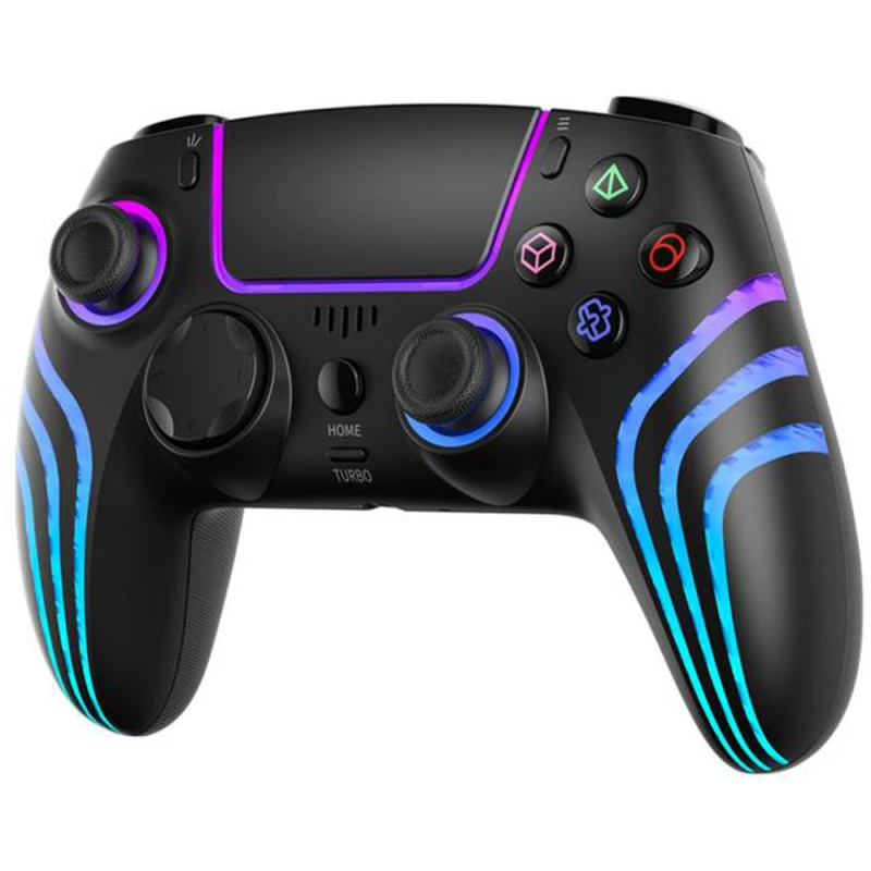 Oyun manipulyatoru Porodo PS4 with Cool Light Patterns Black