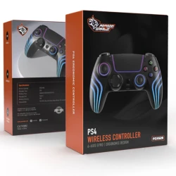 Oyun manipulyatoru Porodo PS4 with Cool Light Patterns Black