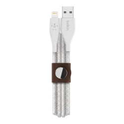 Enerji toplama üçün naqillər Belkin Duratek Plus Lightning - Usb-A 1.2M White