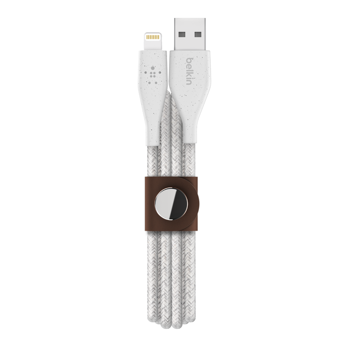Enerji toplama üçün naqillər Belkin Duratek Plus Lightning - Usb-A 1.2M White