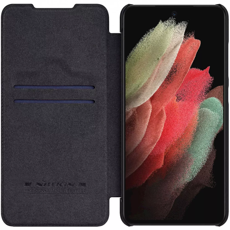 Защитный чехол Nillkin Samsung S22 Qin Pro Leather Black