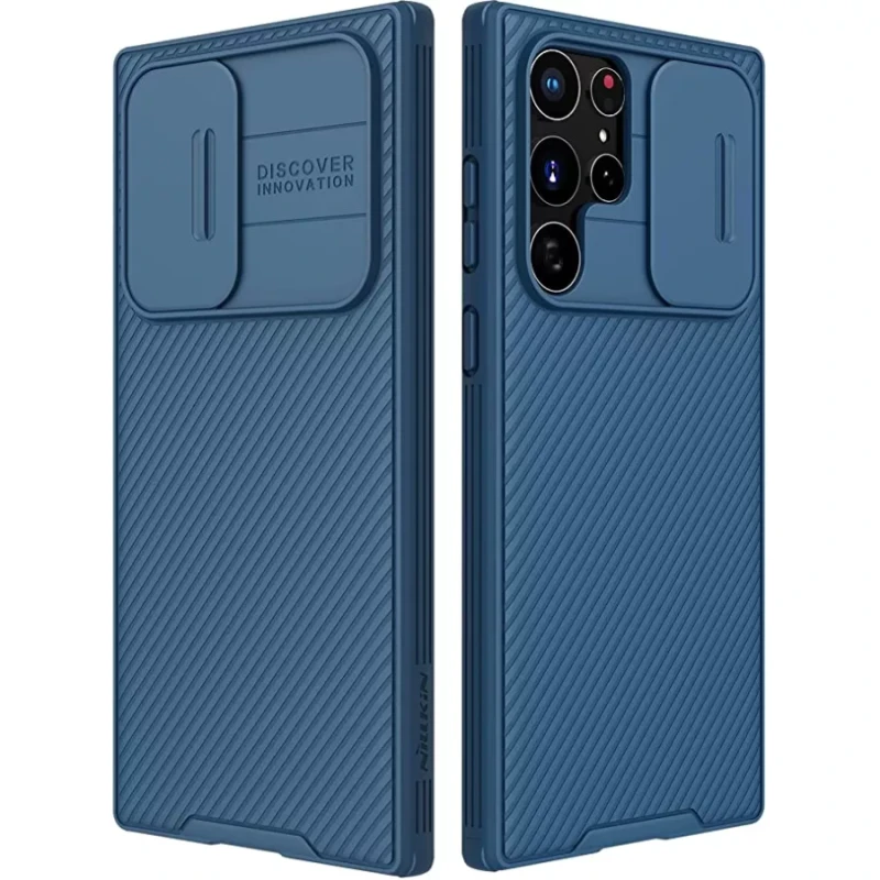 Qoruyucu örtük Nillkin Samsung S22 Ultra CamShield Blue 5335