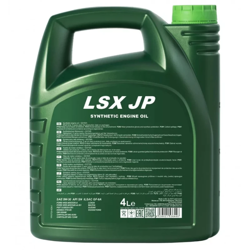 Моторное масло Fanfaro 6703 LSX JP 5W-30 SAE 5W-30 4L Metal