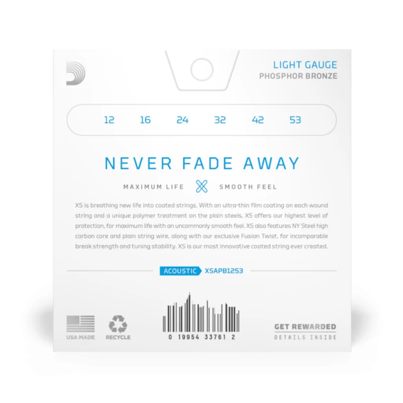 Аксессуары для гитары D-Addario XSAPB1253 Phosphor Bronze Light