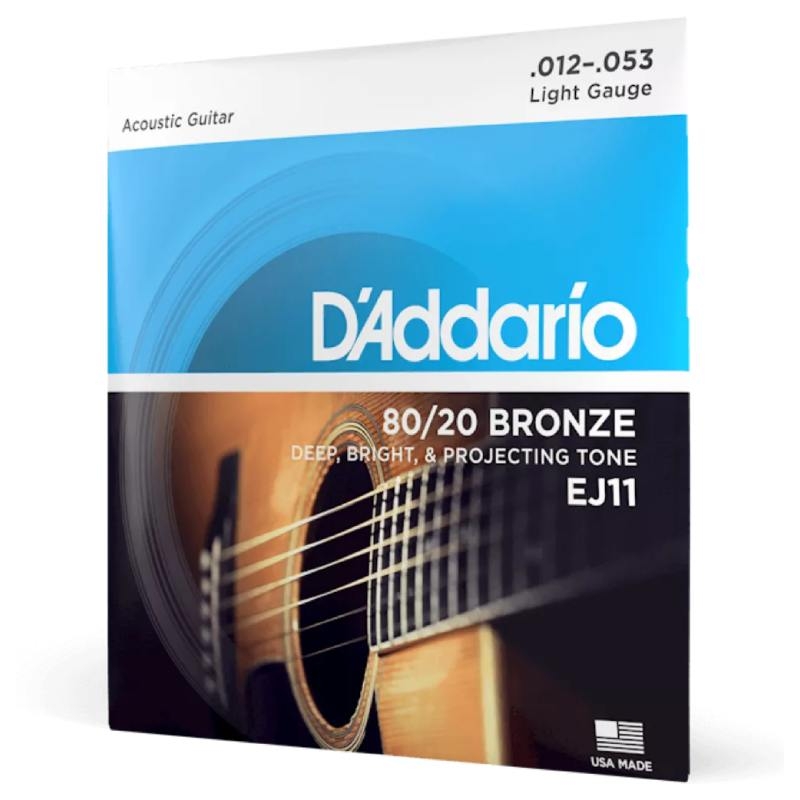 Аксессуары для гитары D-Addario EJ11 80/20 Bronze 12-53 Light