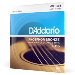 Gitara aksessuarları D-Addario EJ16 Phosphor Bronze 12-53 Light