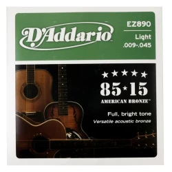 Аксессуары для гитары D-Addario EZ890 85/15 Bronze 9-45 Super Light