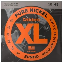 Аксессуары для гитары D-Addario EPN110 Pure Nickel 10-45 Regular Light