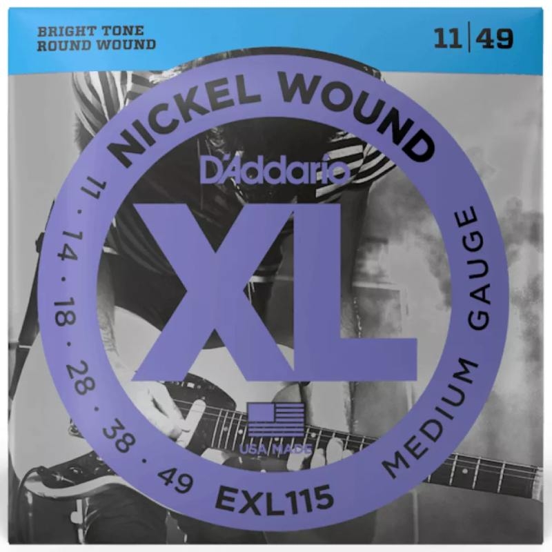 Аксессуары для гитары D-Addario EXL115 XL Nickel Wound 11-49 Medium/Blues-Jazz Rock