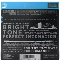 Аксессуары для гитары D-Addario EXL115 XL Nickel Wound 11-49 Medium/Blues-Jazz Rock