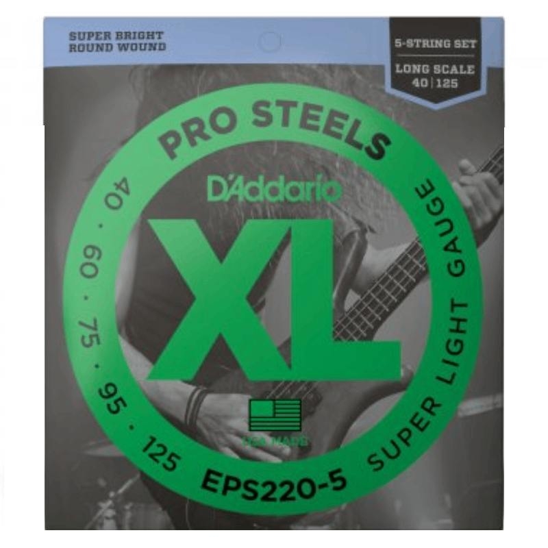 Аксессуары для гитары D-Addario EPS220-5 XL Prosteels 40-125 Super Light