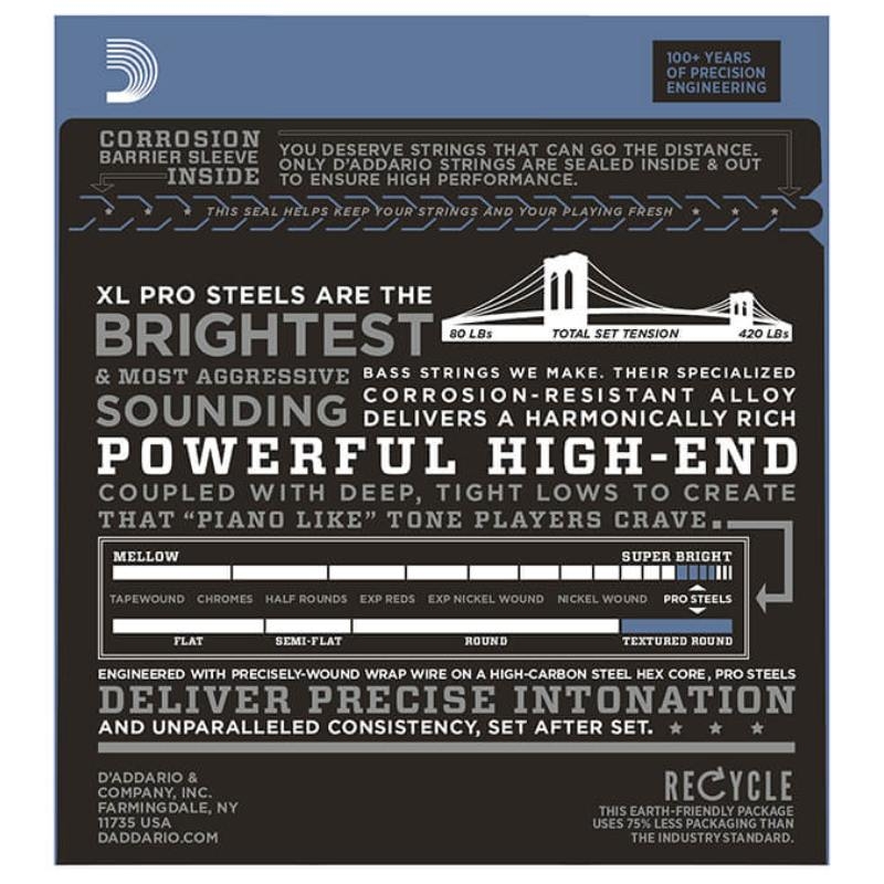 Аксессуары для гитары D-Addario EPS170-6SL XL Prosteels 32-130 Regular Light