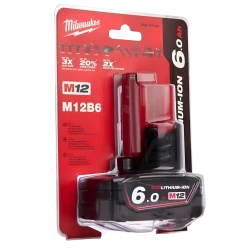 Akkumulyator batareyası Milwaukee M12B6 12V/6.0 (4932451395)