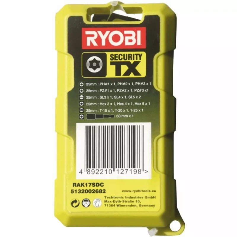 Набор насадок Ryobi RAK17SDC/17 шт