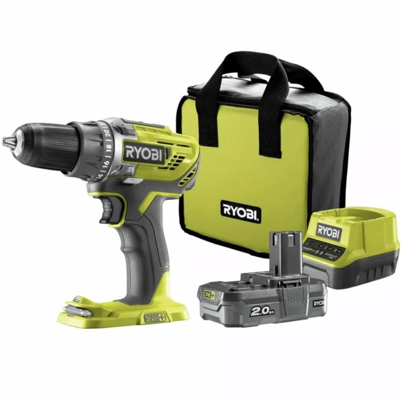 Drel-şurup bağlayan Ryobi  R18DD3-120S (Bag+1X2.0)