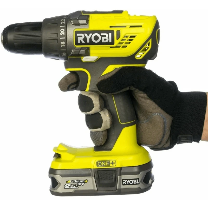 Дрель-шуруповерт Ryobi R18DD3-225S (Сумка+2X2.5)