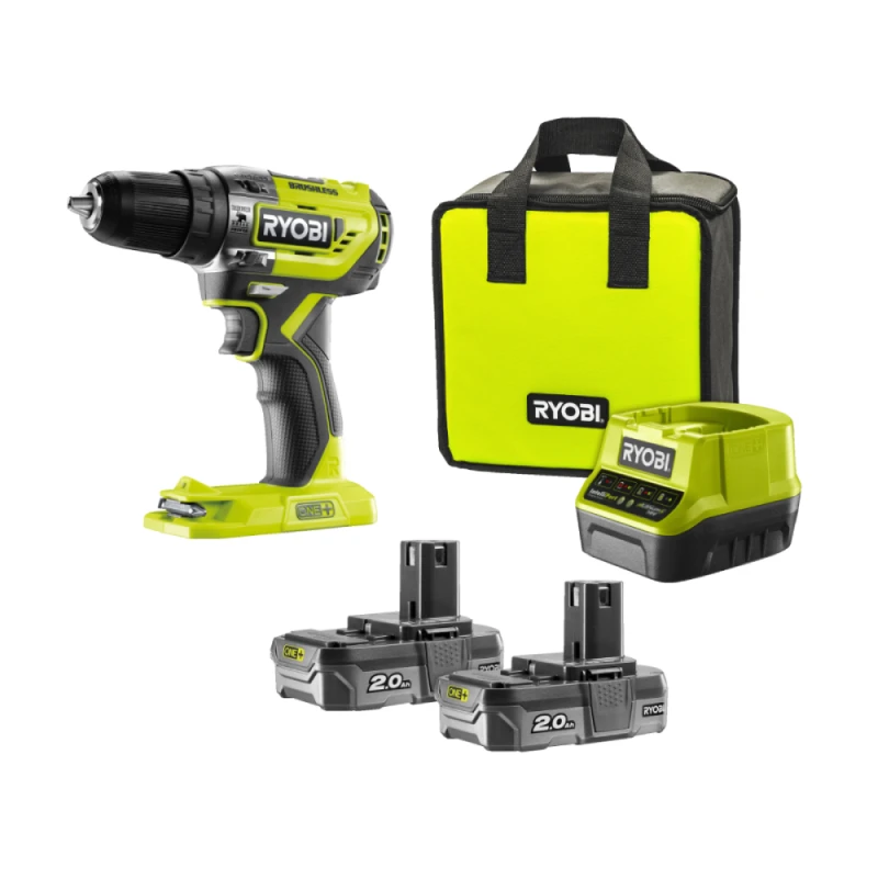 Дрель-шуруповерт Ryobi R18PD5-220S (Сумка+2X2.0)