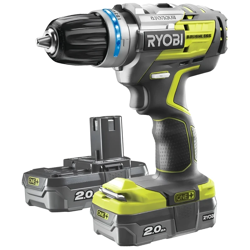 Дрель-шуруповерт Ryobi R18PDBL-220S (Bag+2X2.0)