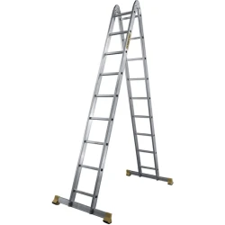 Nərdivan Alumet 2x8 pilləli iki hissəli aluminium (Tam və /\ şəklində) (T208)