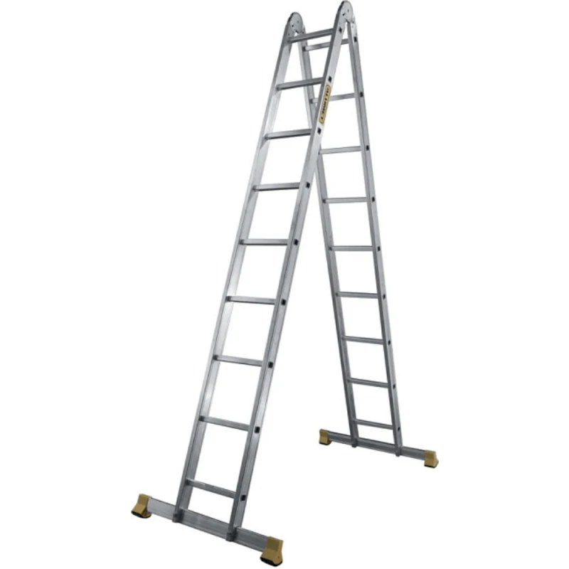 Nərdivan Alumet 2x8 pilləli iki hissəli aluminium (Tam və /\ şəklində) (T208)