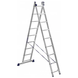 Лестница Alumet 9-ступенчатая двухсекционная алюминиевая (A-образная и /\-образная) (H2 5209)