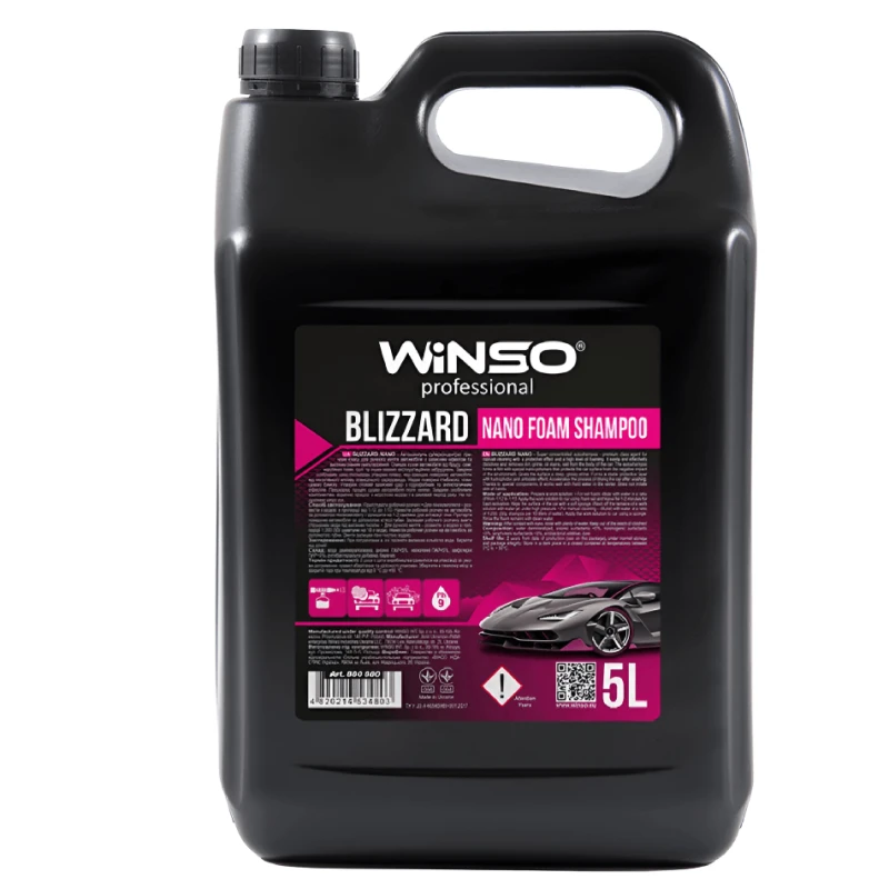 Средство для ухода за автомобилем Winso Blizzard Nano Foam Shampoo 5L 880880