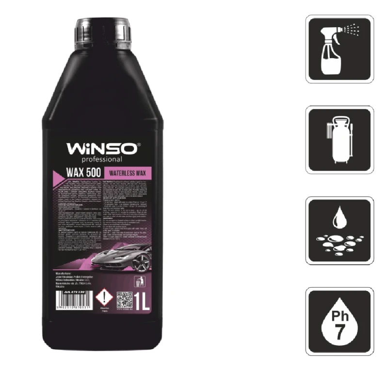 Avtomobil qulluq vasitələri Winso Wax 500 Waterless Wax 1 L 880690