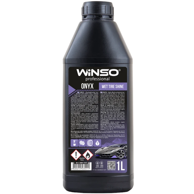 Avtomobil qulluq vasitələri Winso Onyx Wet Tire Shine 1 lt 880860