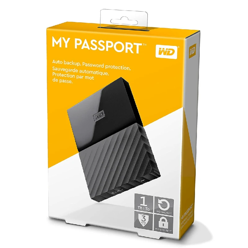 SSD və HDD kartlar WD Ext. HDD 1Tb My Passport Black