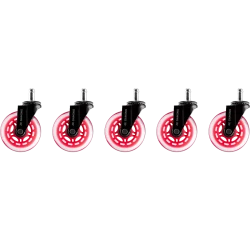 Комплект колес для игрового кресла 2E Gaming Red / 2E-GWH-001-RD