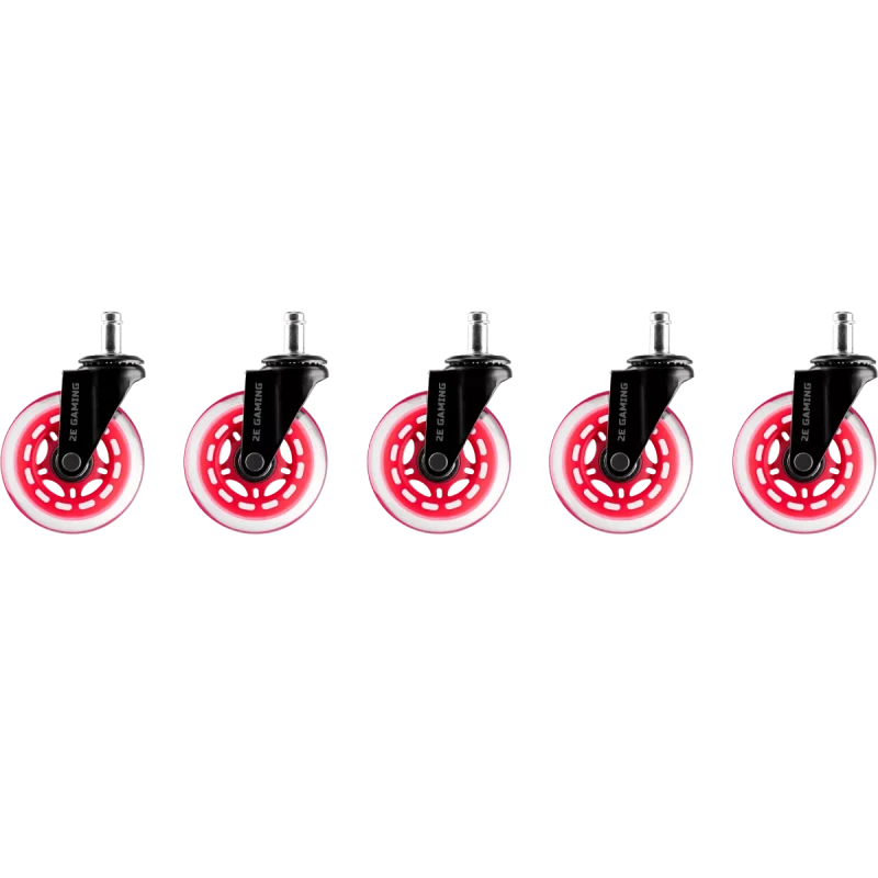 Комплект колес для игрового кресла 2E Gaming Red / 2E-GWH-001-RD