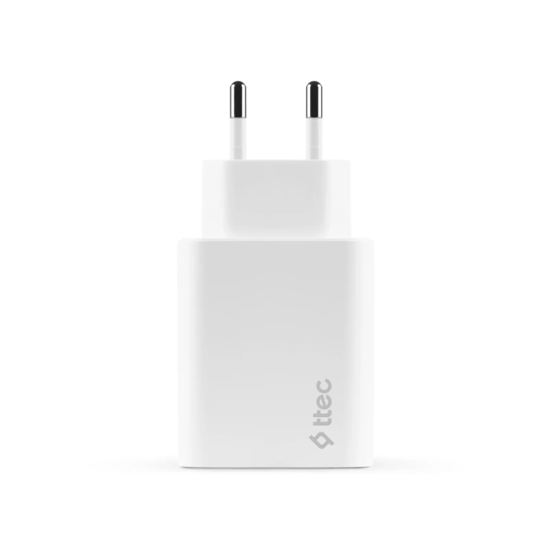 Ttec Smartcharger Duo USB-C+USB-A Travel Charger 2.4A White / 2SCS25B