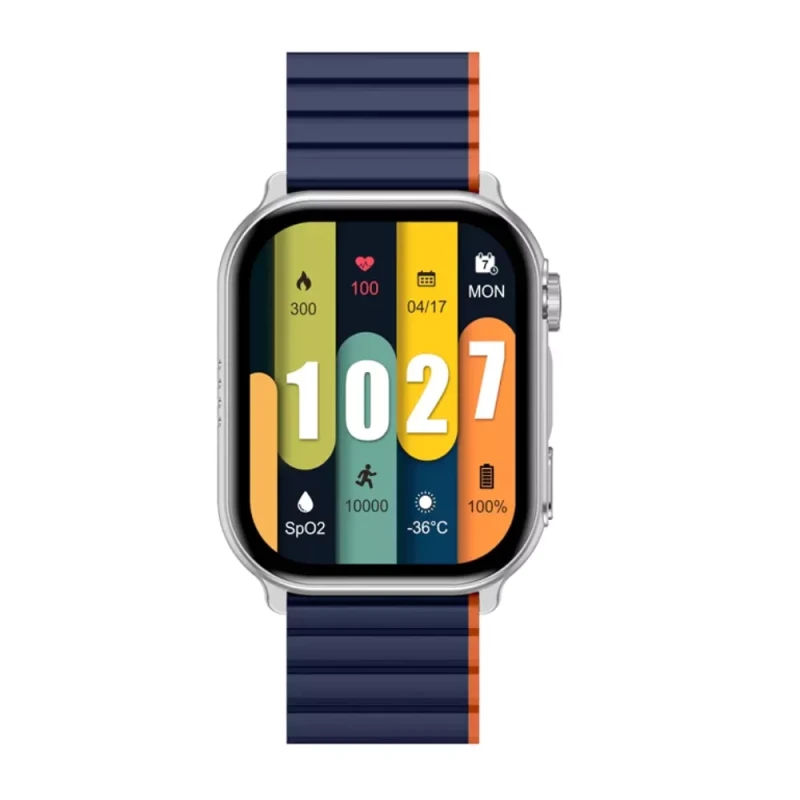 Kieslect Calling Watch KS Pro Silver / Blue Black Strap