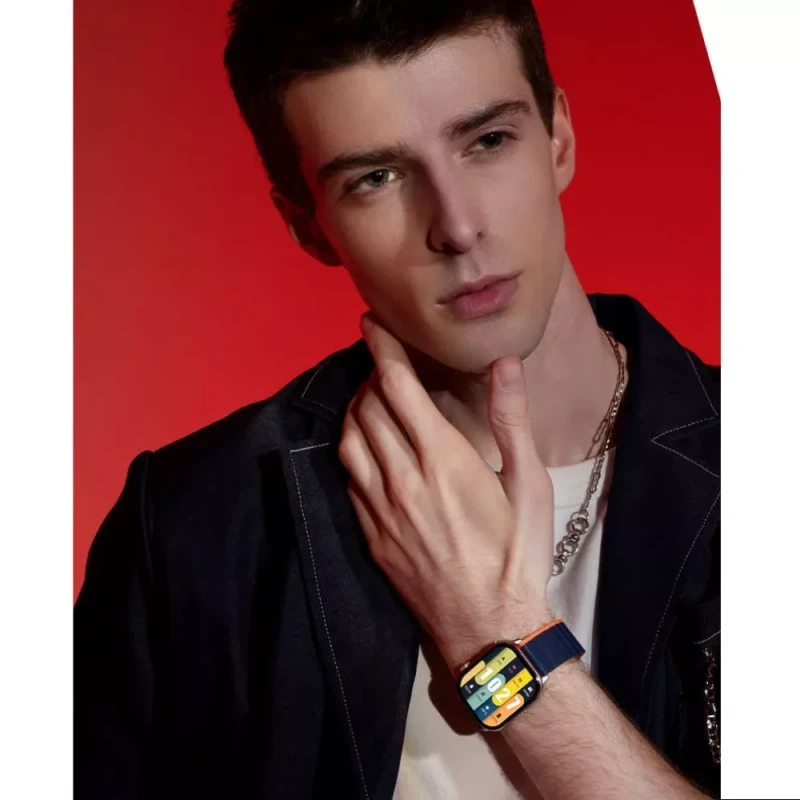 Kieslect Calling Watch KS Pro Silver / Blue Black Strap